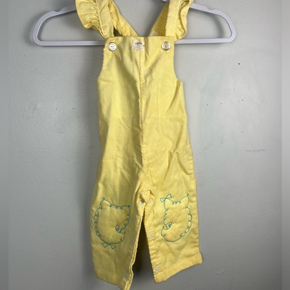 NWT Vintage Thomas yellow and blue overalls size 18months